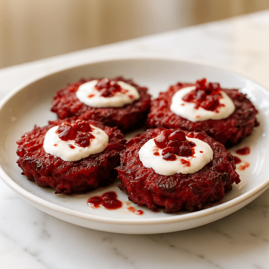 Beetroot latkes