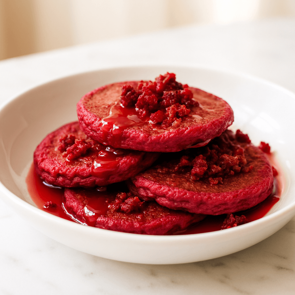 Beetroot pancakes