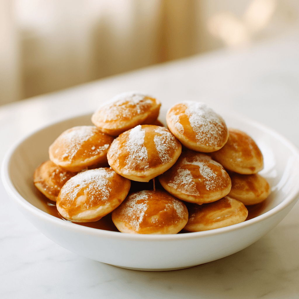 Dutch poffertjes (mini pancakes)