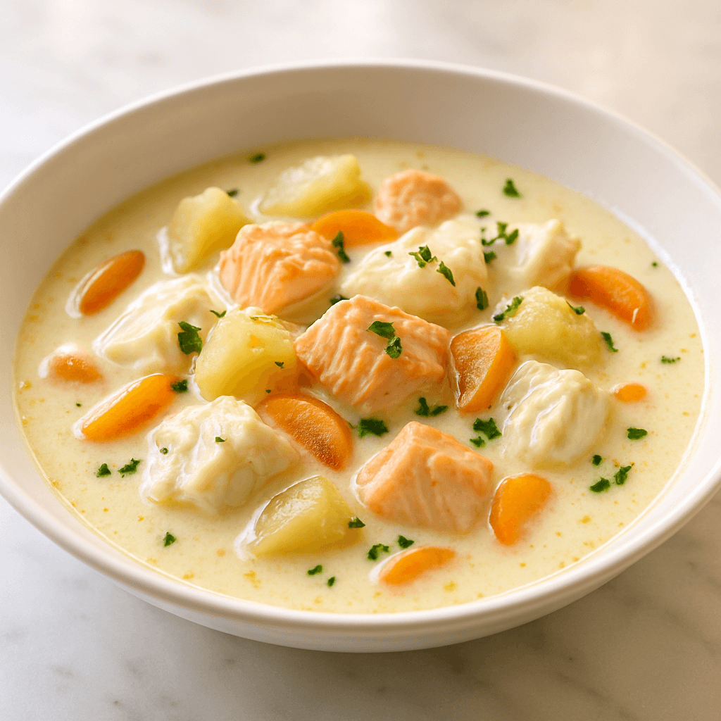 Fiskesuppe (Creamy Norwegian Fish Soup)