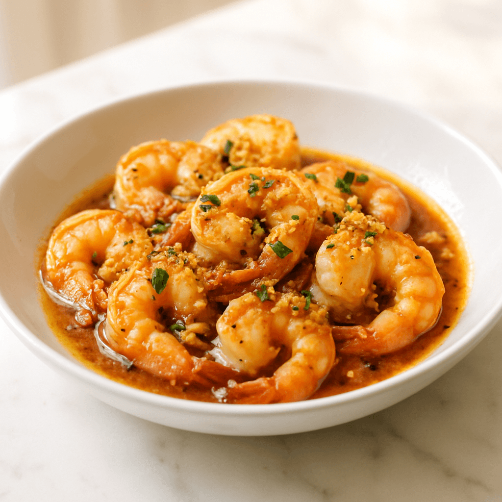 Garlicky prawns with sherry