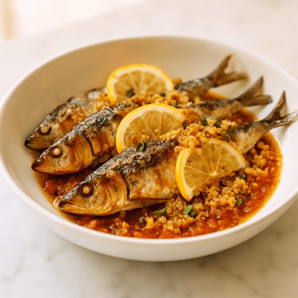 Grilled Portuguese sardines